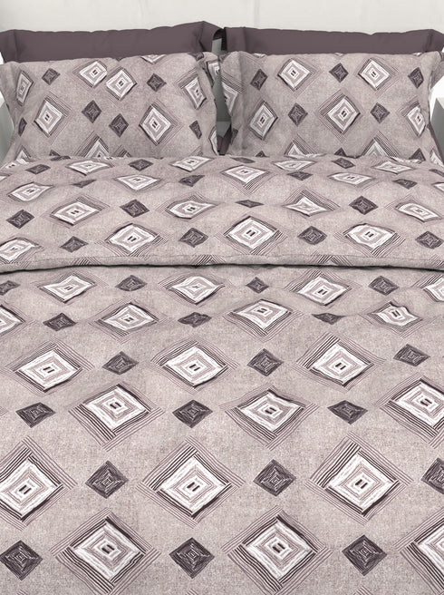 Carmel King 100% Cotton Satin King Size Bedsheet with 2 Pillow Covers - Extra Soft - 220 TC Satin Weave - 3